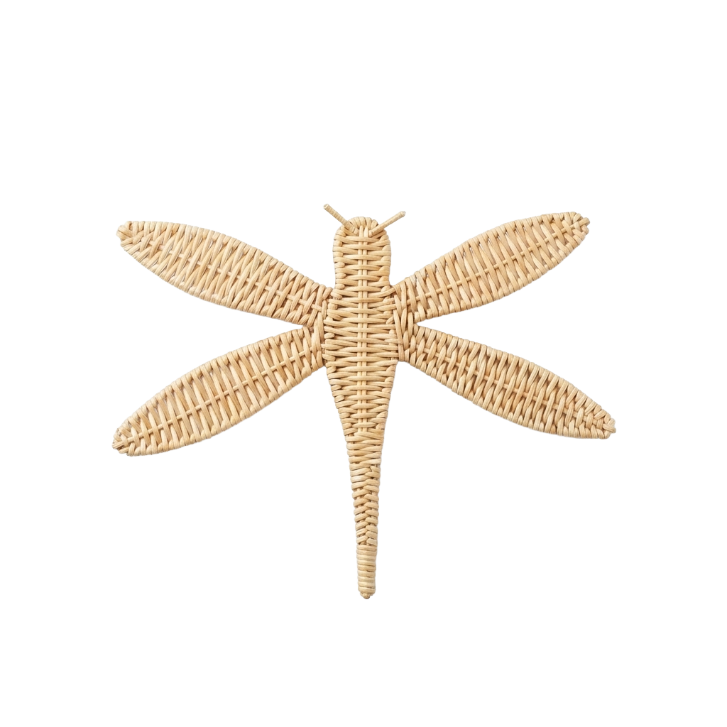 Rattan Dragonfly Wall Decor