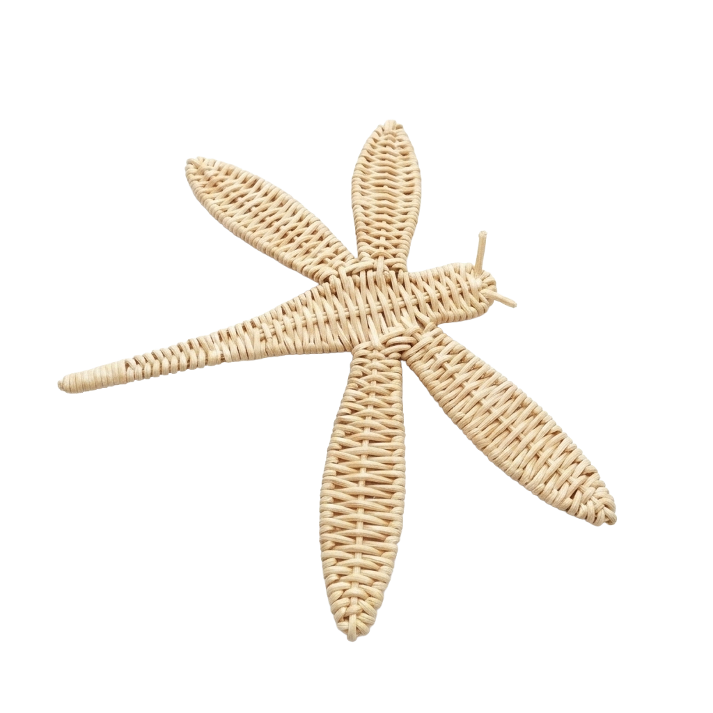 Rattan Dragonfly Wall Decor