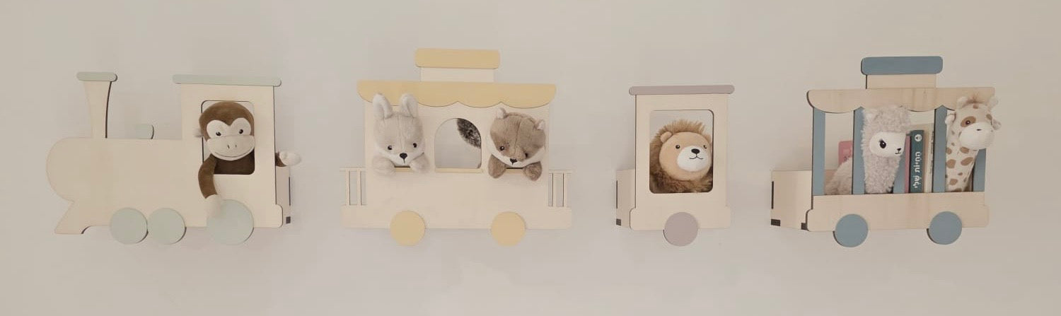 Cho Cho Shelf – Wooden Train Shelf for Kids’ Rooms