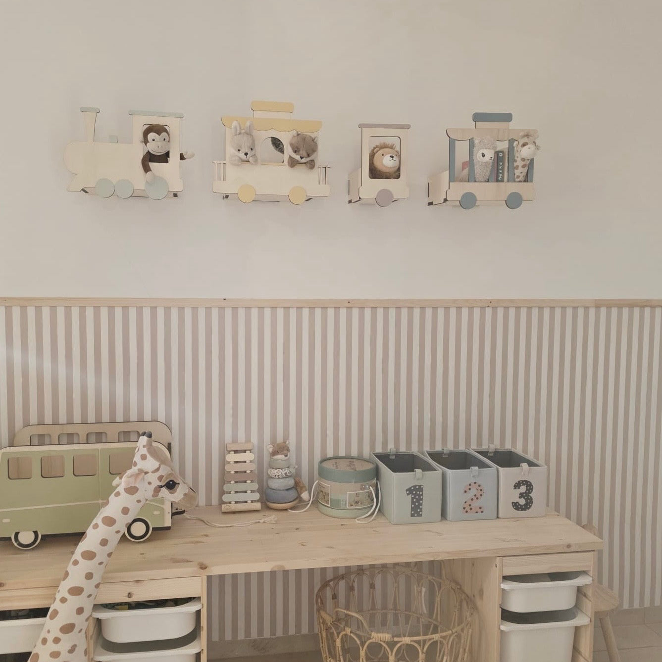 Cho Cho Shelf – Wooden Train Shelf for Kids’ Rooms