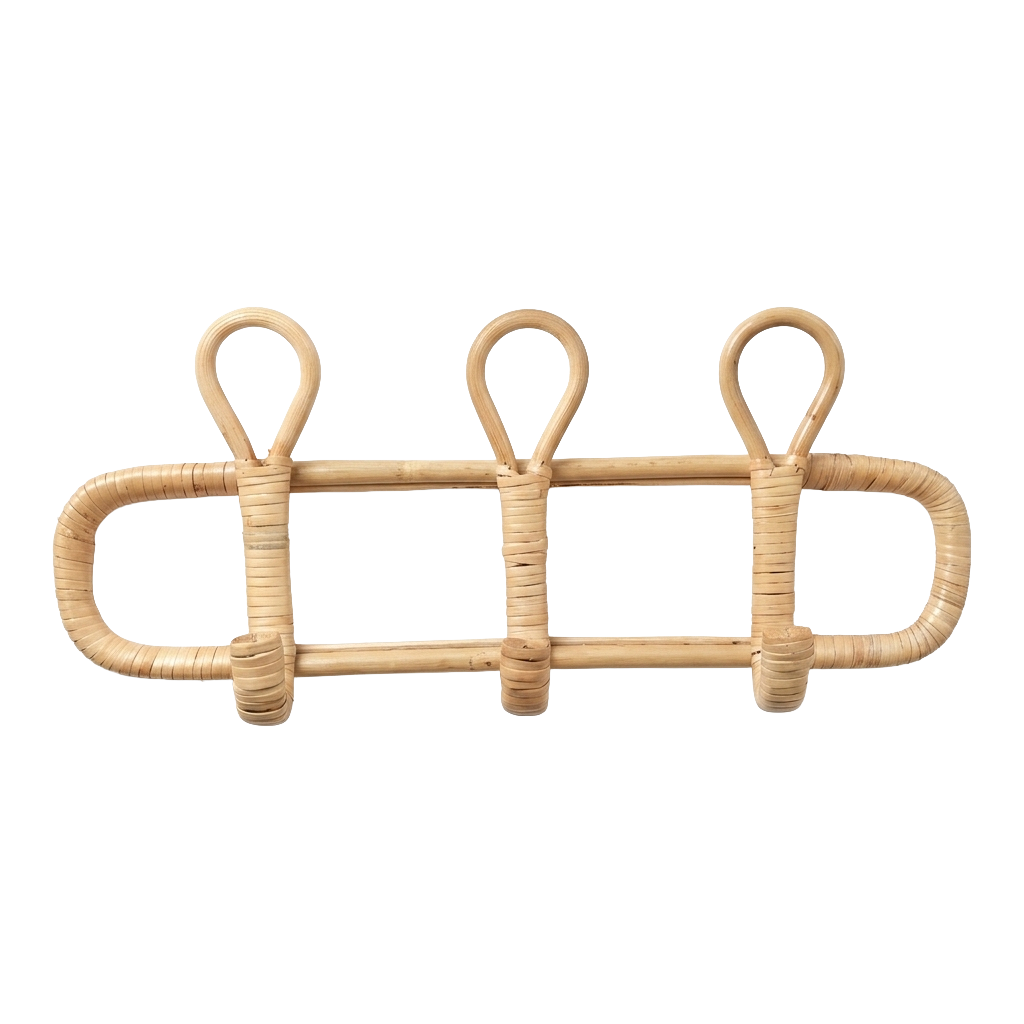 Rattan Wall Hook Rack