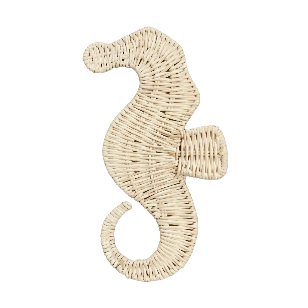 Rattan Seahorse Wall Decor